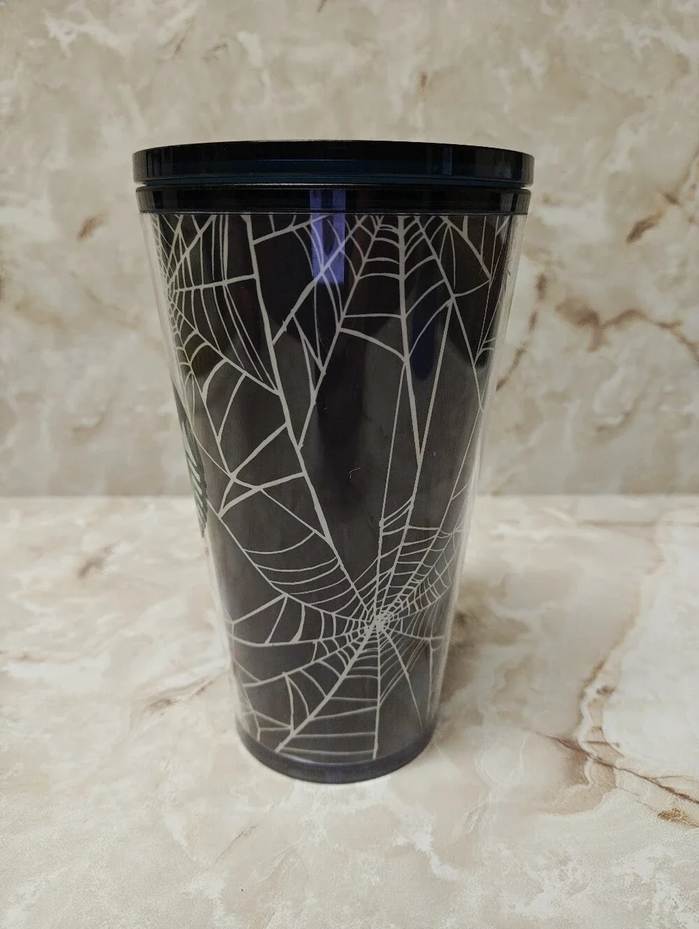 Starbucks Halloween 2021 Spider Web Cup 16 oz Tumbler Glow in Dark No Straw